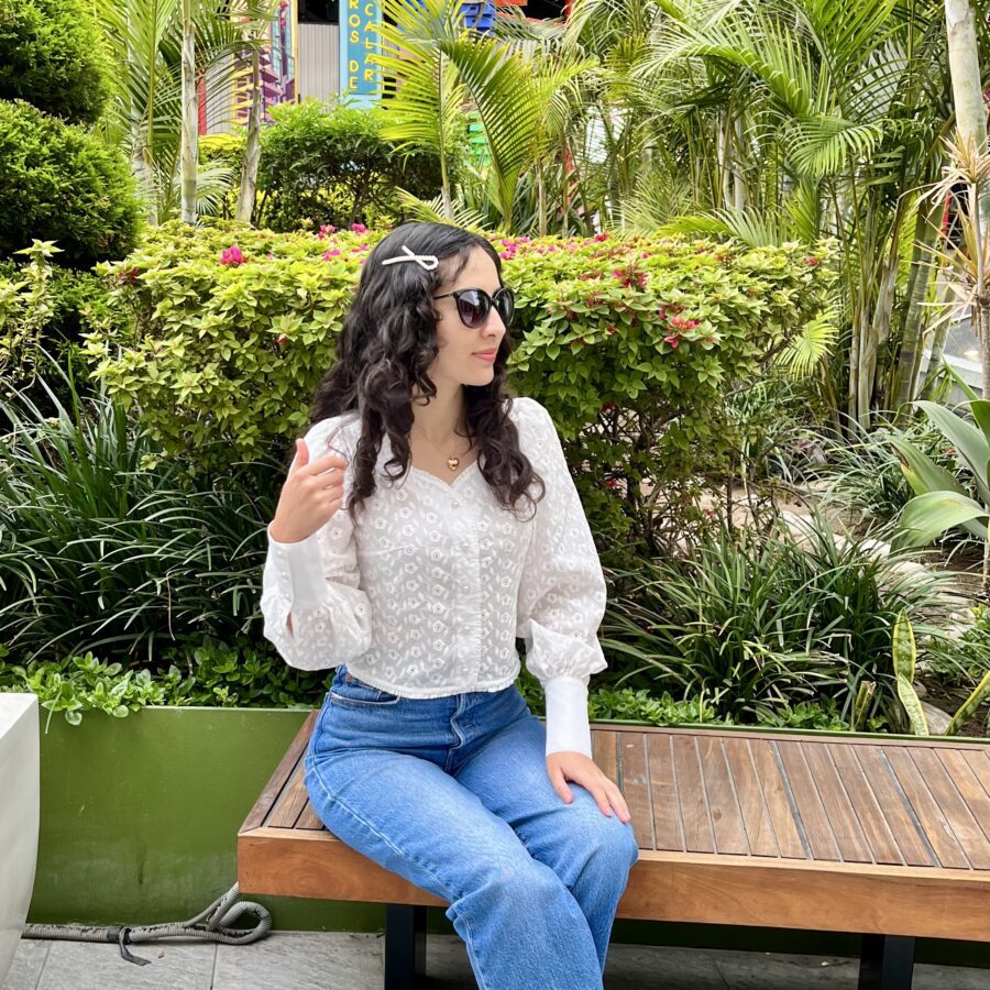 Blusa Romance manga larga