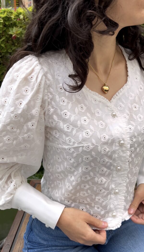 Blusa Romance manga larga