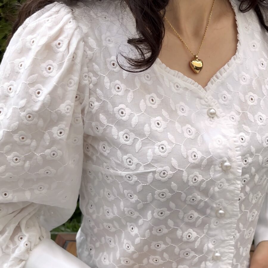 Blusa Romance manga larga