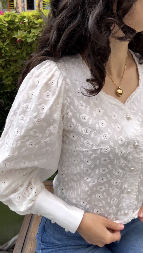 Blusa Romance manga larga - Imagen 3